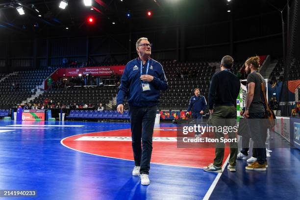 Headcoach of France Olivier KRUMBHOLZ during the Womens EHF EURO 2024 Qualifiers Phase match between France and Latvia at on April 7, 2024 in...