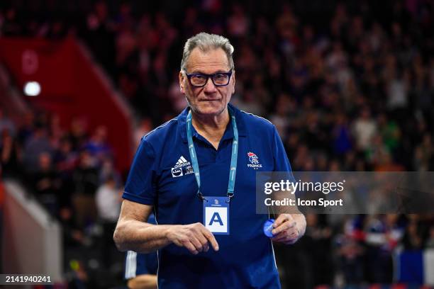 Headcoach of France Olivier KRUMBHOLZ during the Womens EHF EURO 2024 Qualifiers Phase match between France and Latvia at on April 7, 2024 in...