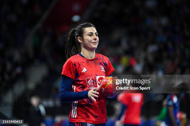 Lucie GRANIER of France during the Womens EHF EURO 2024 Qualifiers Phase match between France and Latvia at on April 7, 2024 in Saint-Etienne, France.