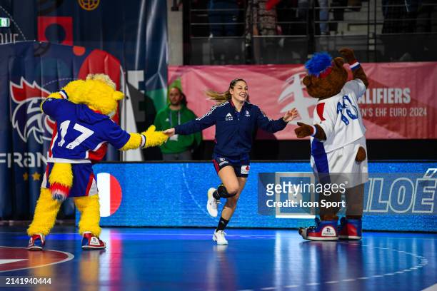 Laura FLIPPES of France during the Womens EHF EURO 2024 Qualifiers Phase match between France and Latvia at on April 7, 2024 in Saint-Etienne, France.