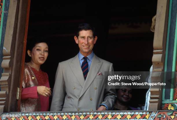 Prince Charles visiting the Taman Mini recreational area in Jakarta, Indonesia during a four-day visit to the country, on 6th November, 1989.