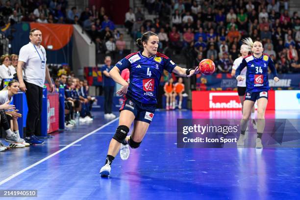 Pauline COATANEA of France during the Womens EHF EURO 2024 Qualifiers Phase match between France and Latvia at on April 7, 2024 in Saint-Etienne,...