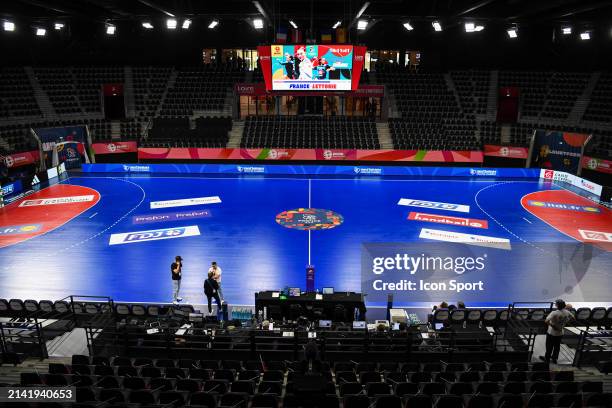 Illustration of the Saint Etienne Metropole Arena during the Womens EHF EURO 2024 Qualifiers Phase match between France and Latvia at on April 7,...