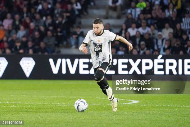 Farid EL MELALI of Angers during the Ligue 2 BKT match between Angers and Laval at Stade Raymond Kopa on April 6, 2024 in Angers, France.