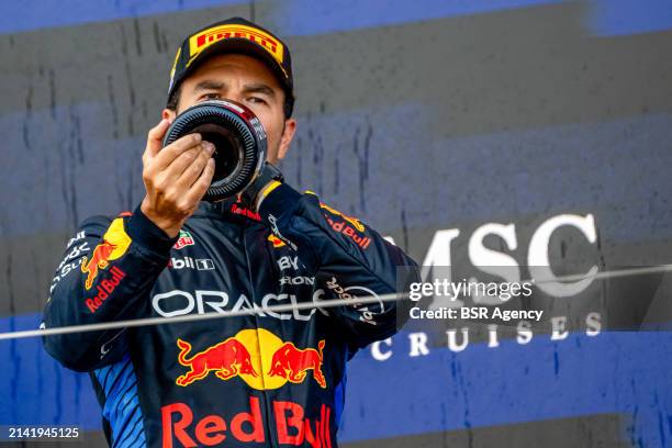 Sergio Perez, Red Bull Racing RB19 during the F1 Grand Prix of Japan at Suzuka International Racing Course on April 07, 2024 in Suzuka, Japan.