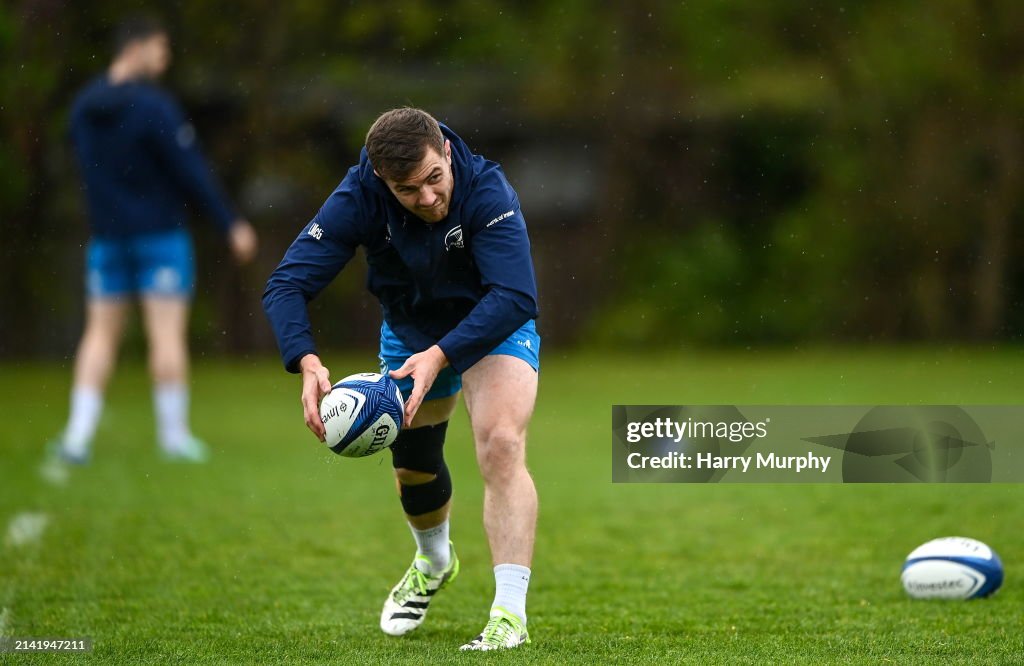 Luke Rigney Rugby Dublin , Ireland - 8 April 2024; Luke McGrath during a Leinster Rugby ...