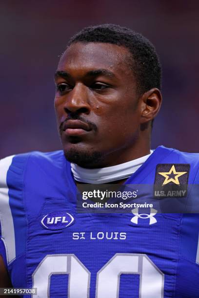 St Louis Battlehawks wide receiver Hakeem Butler during the USL football game between the Arlington Renegades and the St. Louis Battlehawks on April...