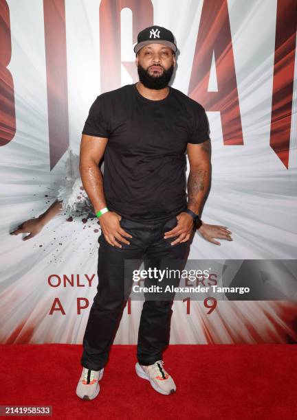 Tonio Skits is seen at the "Abigail" special screening at Silverspot Cinema - Downtown Miami on April 8, 2024 in Miami, Florida.