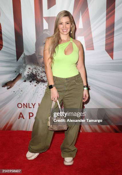 Marion Zapata is seen at the "Abigail" special screening at Silverspot Cinema - Downtown Miami on April 8, 2024 in Miami, Florida.