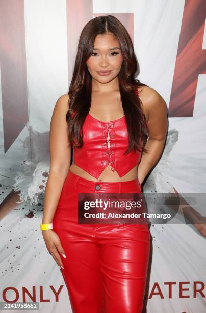 Grecia Lopez is seen at the "Abigail" special screening at Silverspot Cinema - Downtown Miami on April 8, 2024 in Miami, Florida.