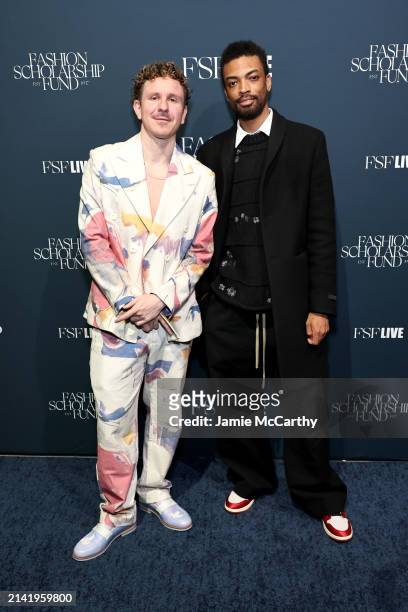 Colm Dillane and Jackson Lee attend the Fashion Scholarship Fund Gala Honoring Tracee Ellis Ross, Michael Burke and Pete Nordstrom, Hosted by Paloma...