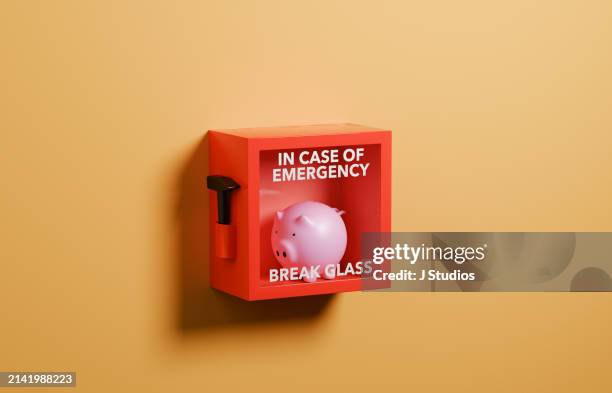 emergency savings concept - emergencies and disasters stock-fotos und bilder