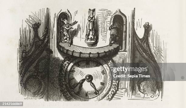 Horloge a figurines, Doré, Gustave, Dessinateur, Lavieille, Jacques Adrien, En 1855, 19th century, Arts graphiques, Manuscrits, imprimés, reliure,...