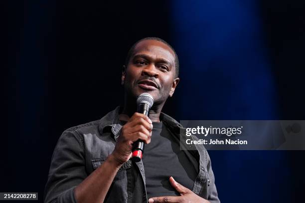 Brian Hooks performs for April Fools Comedy Jam at Barclays Center on April 05, 2024 in New York City.