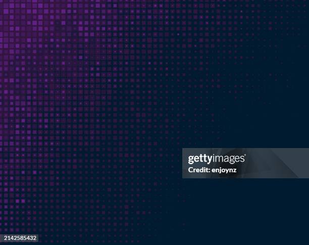 purple halftone squares pattern background - dark purple background stock illustrations