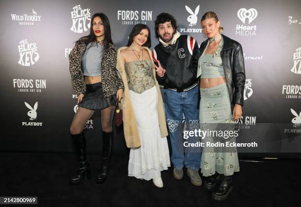 Adam Sevani arrives at the Black Keys celebration of their new album "Ohio Players" at Bar Marmont on April 05, 2024 in Los Angeles, California.