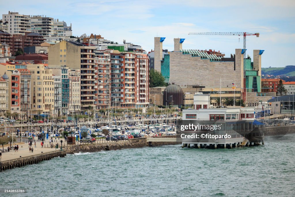 Skyline of Santander City by the waterfront
