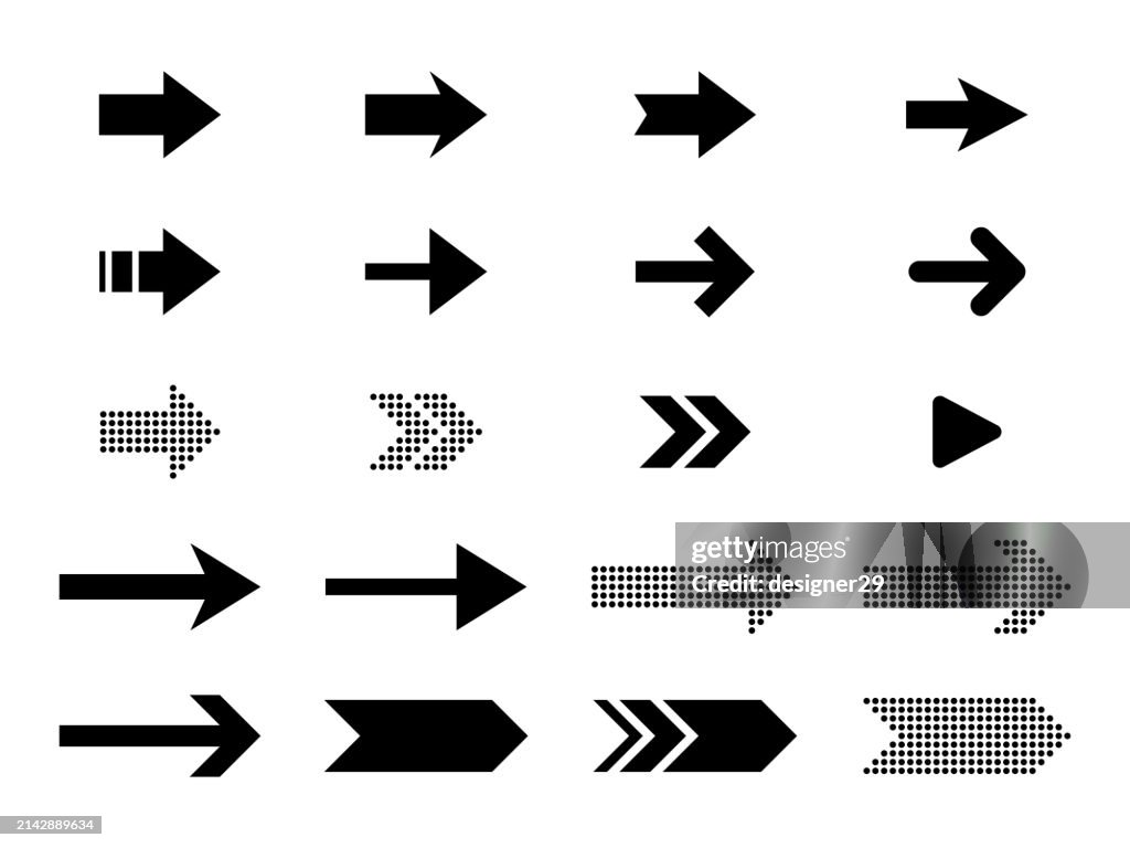 矢印アイコンセット。ポインターとカーソルのコレクションのベクターデザイン。
