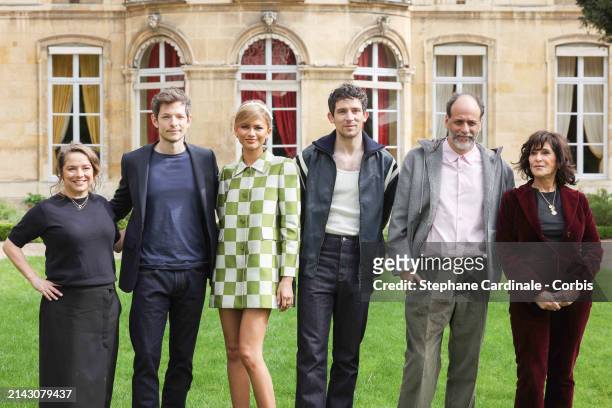 Rachel O’Connor, Mike Faist, Zendaya, Josh O’Connor, Luca Guadagnino and Amy Pascal attend the "Challengers" Paris Photocall at Maison de l'Amerique...