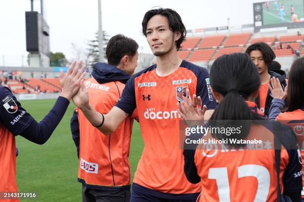 Kenyu Sugimoto of Omiya Ardija looks on after the J.LEAGUE MEIJI YASUDA J3 8th Sec. Match between Omiya Ardija and FC Osaka at NACK5 Stadium Omiya on...