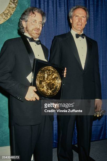 American film director Steven Spielberg and American actor and film director Clint Eastwood in the 46th Annual Directors Guild of America Awards...