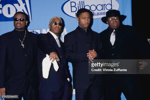 American R&B group Dru Hill in the 9th Billboard Music Awards press room, at the MGM Grand Garden Arena in Las Vegas, Nevada, 7th December 1998.