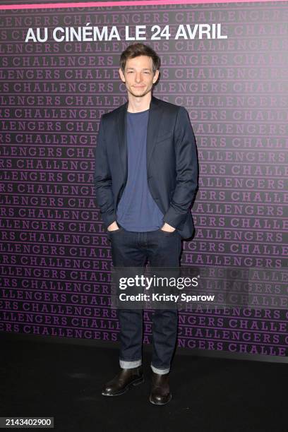 Mike Faist attends the "Challengers" Paris Photocall at Hotel Crillon on April 06, 2024 in Paris, France.