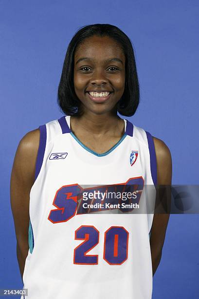 Tynesha Lewis of the Charlotte Sting poses for a portrait for WNBA Media Day on June 30, 2003 at Charlotte Coliseum in Charlotte, North Carolina....