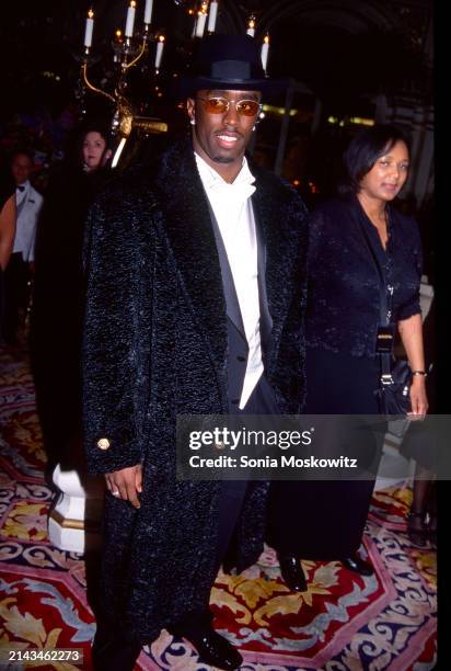 American Rapper and record producer Sean Combs attends Arista Records' Pre-Grammy party at the Plaza Hotel, New York, New York, February 24, 1998.
