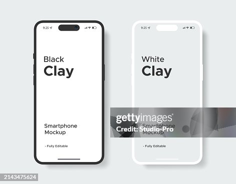 Smartphone mockup clay vector design similar to iphone template Smartphone mockup clay vector design similar to iphone template