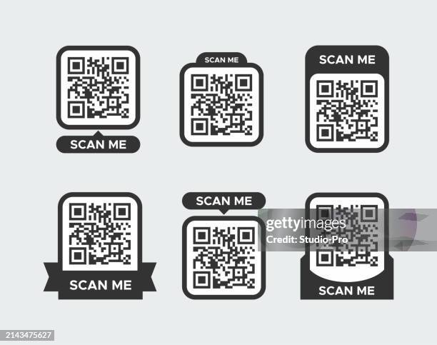 Scan Me Drawing 37 Scan Me Qr Code High Res Illustrations - Getty Images