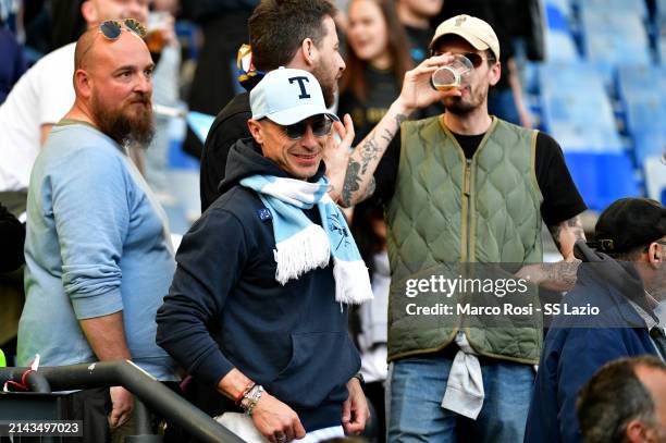 Stefan Radu former SS Lazio players is seen in the tribune prior the Serie A TIM match between AS Roma and SS Lazio - Serie A TIM at Stadio Olimpico...