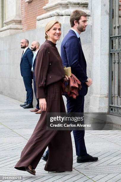 Princess Cristina of Spain and Juan Valentín Urdangarin y Borbón attend the wedding of José Luis Martínez Almeida, major of Madrid, and Teresa...