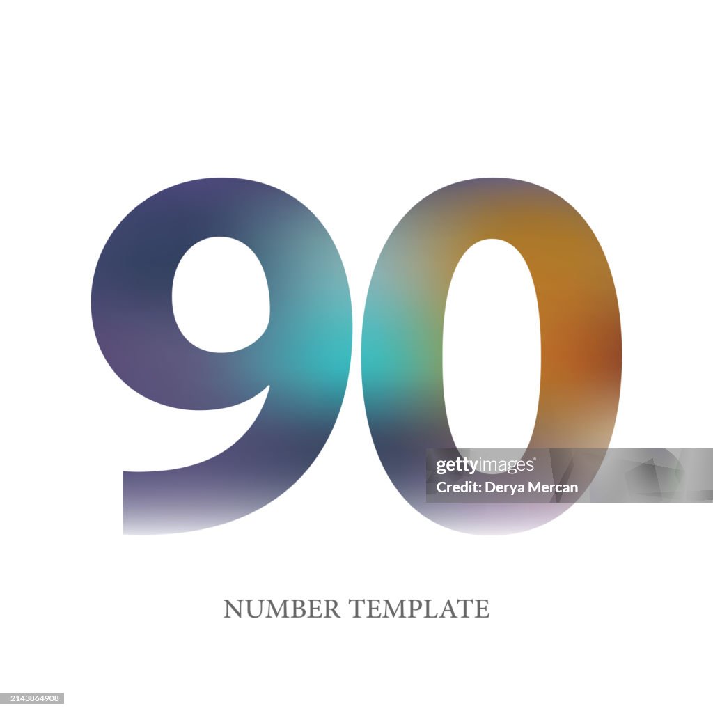 Number 90 Stock Illustration Number Template Design Vector Illustration ...