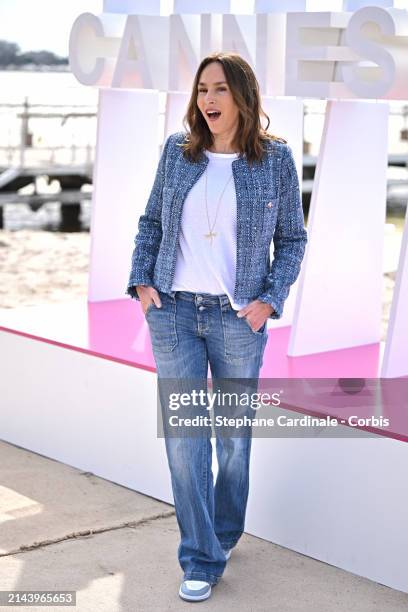 Vanessa Demouy attends the "Ici Tout Commence" Photocall during the 7th Canneseries International Festival - Day Two on April 06, 2024 in Cannes,...