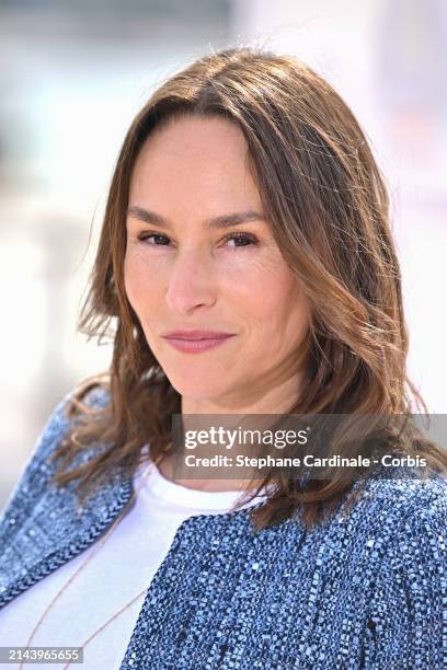 Vanessa Demouy attends the "Ici Tout Commence" Photocall during the 7th Canneseries International Festival - Day Two on April 06, 2024 in Cannes,...