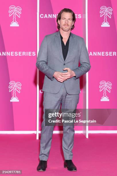 Director Jonathan Nolan attends the Pink Carpet on Day Two of the 7th Canneseries International Festival on April 06, 2024 in Cannes, France.