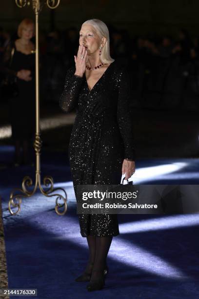 Helen Mirren is seen at the Dolce&Gabbana 40th Anniversary party on April 06, 2024 in Milan, Italy.