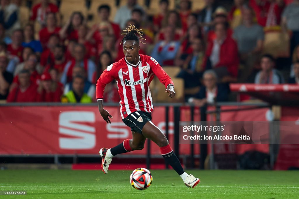 Nico Rey Nico Williams of Athletic Club with the ball during the Copa del Rey ...