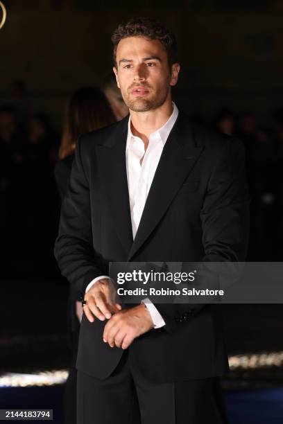 Theo James is seen at the Dolce&Gabbana 40th Anniversary party on April 06, 2024 in Milan, Italy.