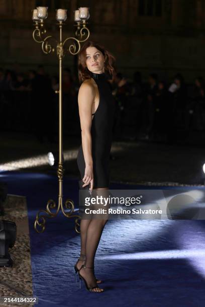Isabeli Fontana is seen at the Dolce&Gabbana 40th Anniversary party on April 06, 2024 in Milan, Italy.