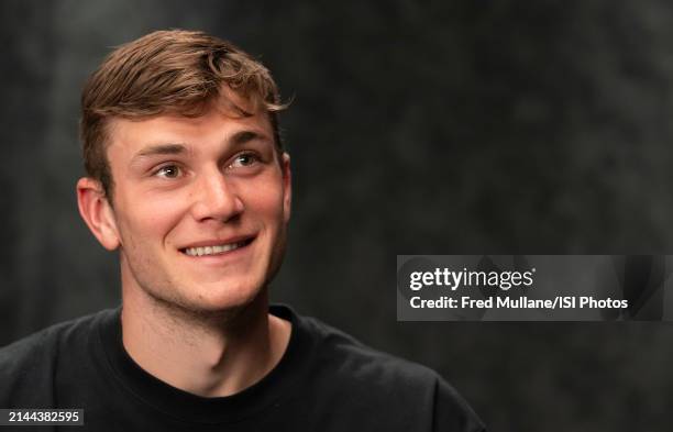 Jack Draper of Great Britain is photographed during a Tennis Channel player portrait video shoot before the start of the 2024 BNP Paribas Open at...