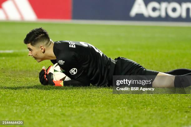 Krisztian Hegyi goalkeeper of Den Bosch during the Dutch Keuken Kampioen Divisie match between Jong Ajax and FC Den Bosch at Sportpark de Toekomst on...