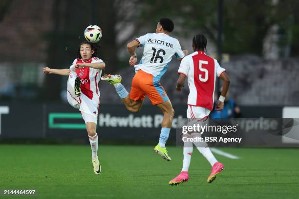 Jaron Vicario of Den Bosch during the Dutch Keuken Kampioen Divisie match between Jong Ajax and FC Den Bosch at Sportpark de Toekomst on April 8,...