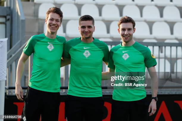 Thomas Hardeman Scheidsrechter, Luc de Koning Assistent scheidsrechter, Robert Kunst Assistent scheidsrechter during the Dutch Keuken Kampioen...