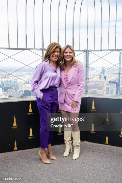 Hoda Kotb and Jenna Bush Hager at the Empire State Building on Monday, April 8, 2024 --