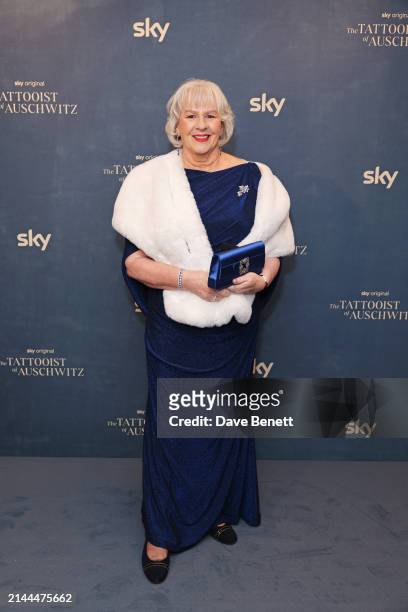 Heather Morris attends the Gala Screening of Sky Original "The Tattooist Of Auschwitz" at BAFTA on April 9, 2024 in London, England. "The Tattooist...