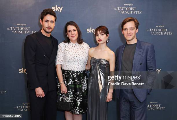 Jonah Hauer-King, Melanie Lynskey, Anna Próchniak and Jonas Nay attend the Gala Screening of Sky Original "The Tattooist Of Auschwitz" at BAFTA on...