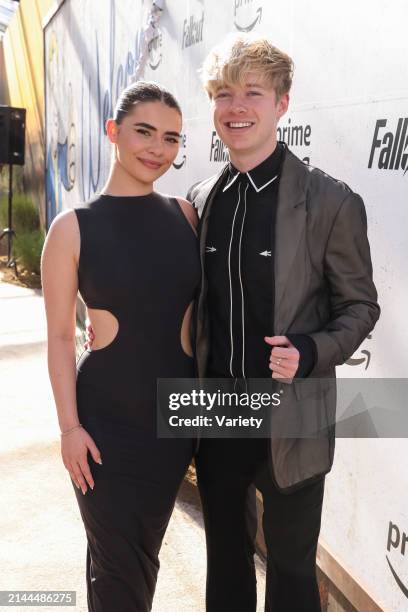 Katelyn Dunkin and Sam Golbach at the Los Angeles premiere of "Fallout" held at TCL Chinese Theatre IMAX on April 9, 2024 in Los Angeles, California.