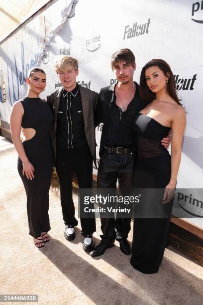 Katelyn Dunkin, Sam Golbach, Colby Brock and Malia Gee at the Los Angeles premiere of "Fallout" held at TCL Chinese Theatre IMAX on April 9, 2024 in...
